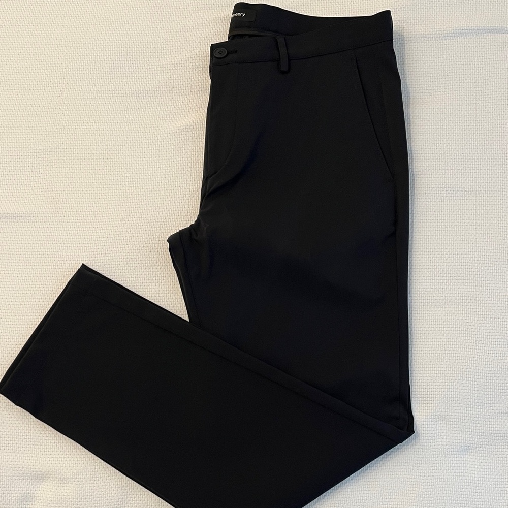 Theory Zaine Precision Pointe Black Trousers